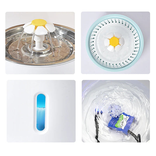 Automatic Cat Water Fountain Pet Bowl Stainless Steel Dog Water Drinking Water Dispenser Feeder Cat Accessories Pet Manufacturer