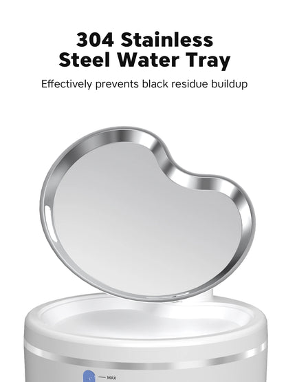 Wireless Cat Water Fountain 2.5L Stainless Steel Pet Drinking Dispenser Smart Sensor Auto Circulating Filter 4000mAh LED Display