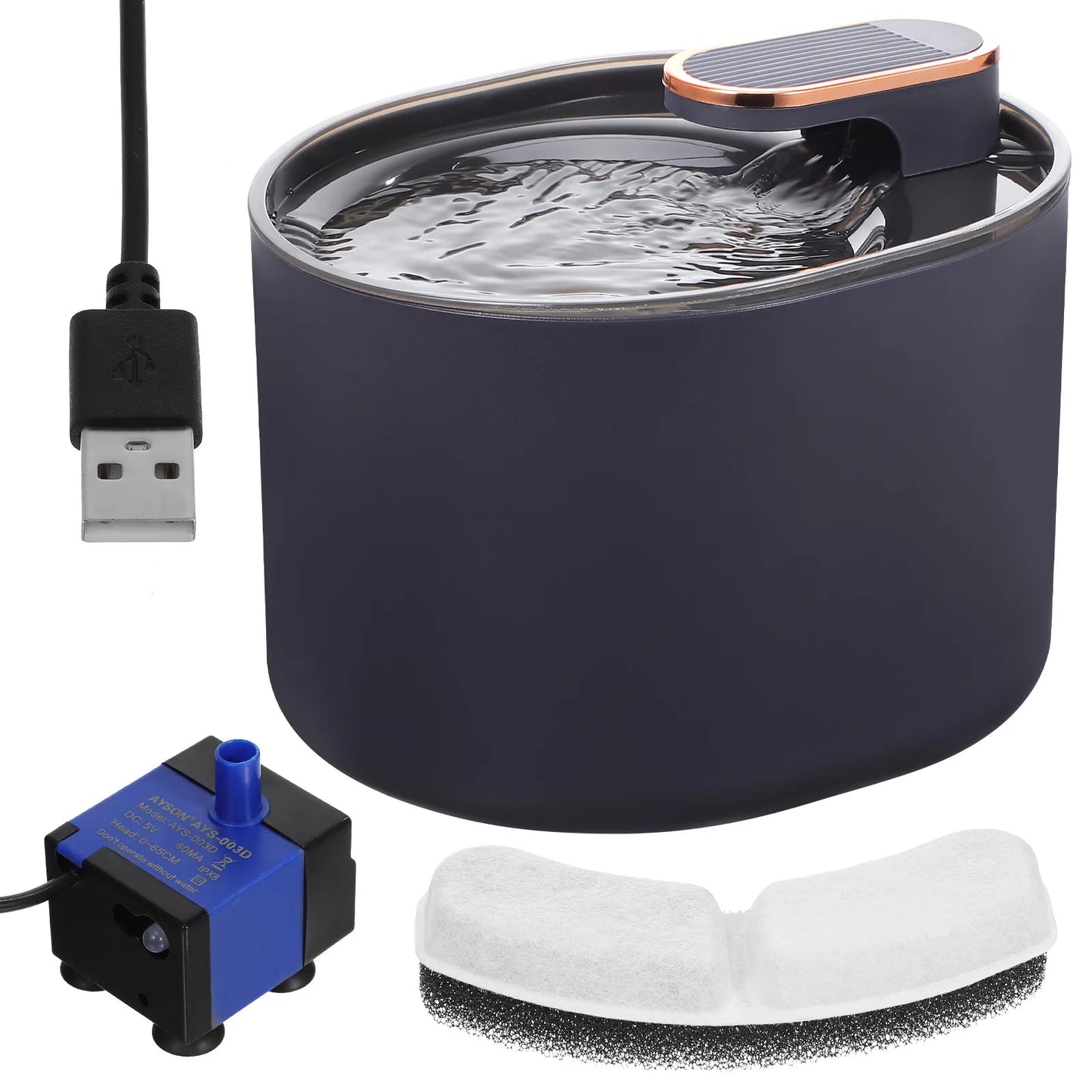 Electric Pet Water Fountain Automatic Dog Cat Drinking Dispenser with Filter Silent Pump Double Water Circulation