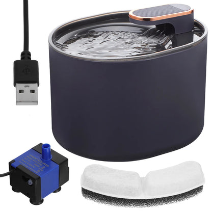 Electric Pet Water Fountain Automatic Dog Cat Drinking Dispenser with Filter Silent Pump Double Water Circulation