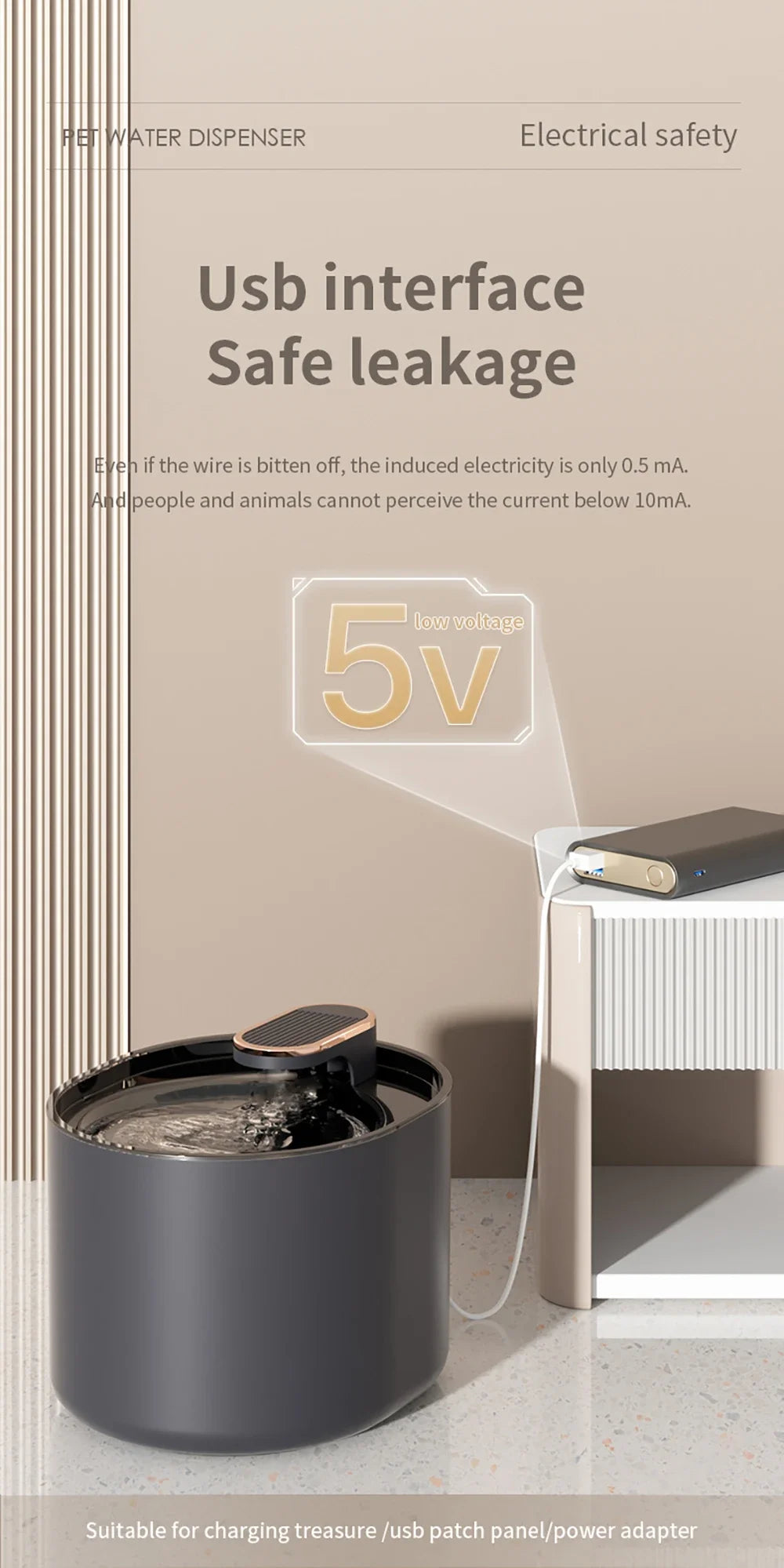 Cat Water Fountain 3L Automatic Water Dispenser with LED Light Ultra Silent Pet Drinking Water Fountain Automatic Pet Feeder