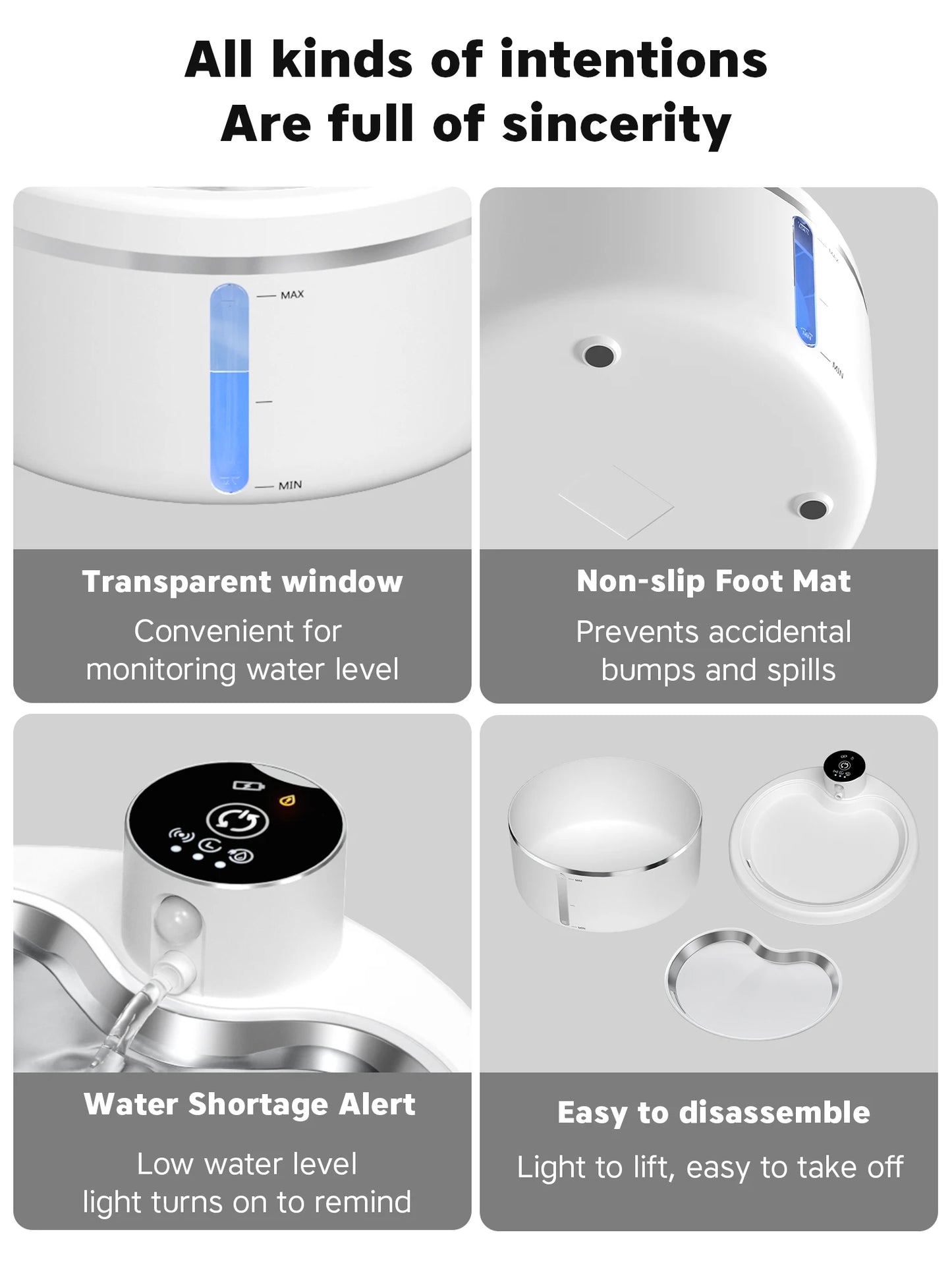 Wireless Cat Water Fountain 2.5L Stainless Steel Pet Drinking Dispenser Smart Sensor Auto Circulating Filter 4000mAh LED Display