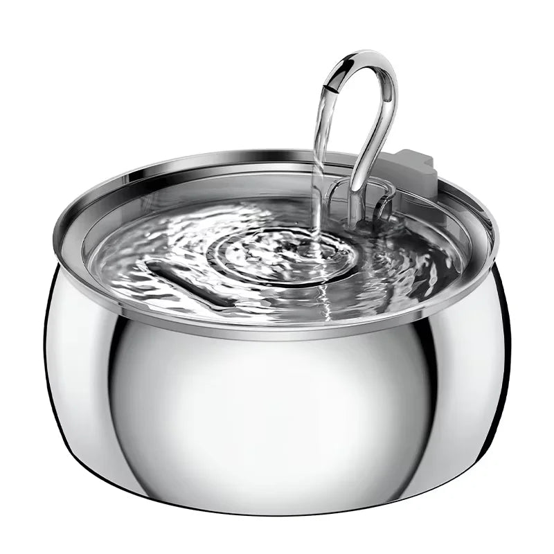 4L Ultra-Quiet Stainless Steel Cat Water Fountain Automatic Drink Filter Pet Drinking Dispenser Drinker For Cats Water Filter