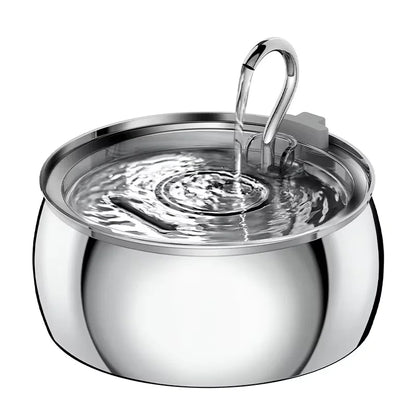 4L Ultra-Quiet Stainless Steel Cat Water Fountain Automatic Drink Filter Pet Drinking Dispenser Drinker For Cats Water Filter