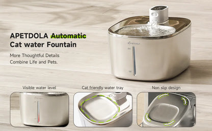 APETDOLA 4L Wireless Cat Water Fountain Auto Sensor Drinking Fountain For Cats Dog Drinker Pet Water Dispenser Accessories